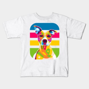Dog Portrait Colorful Pop Art Kids T-Shirt